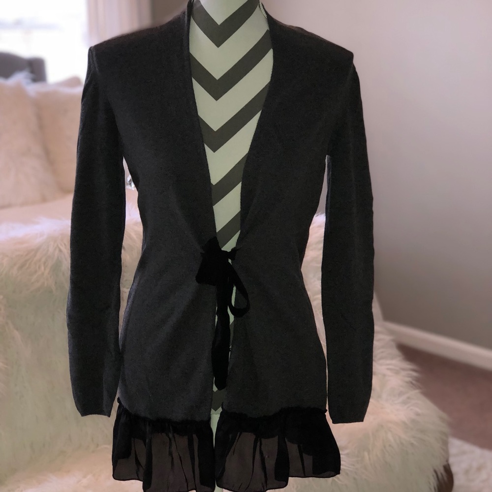 Dark gray and black cardigan